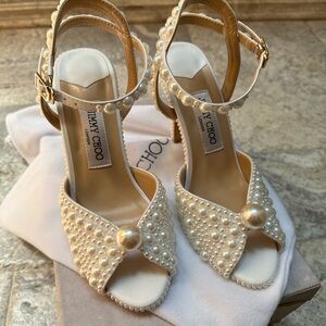 Pearl embellished stiletto sandals BNWT